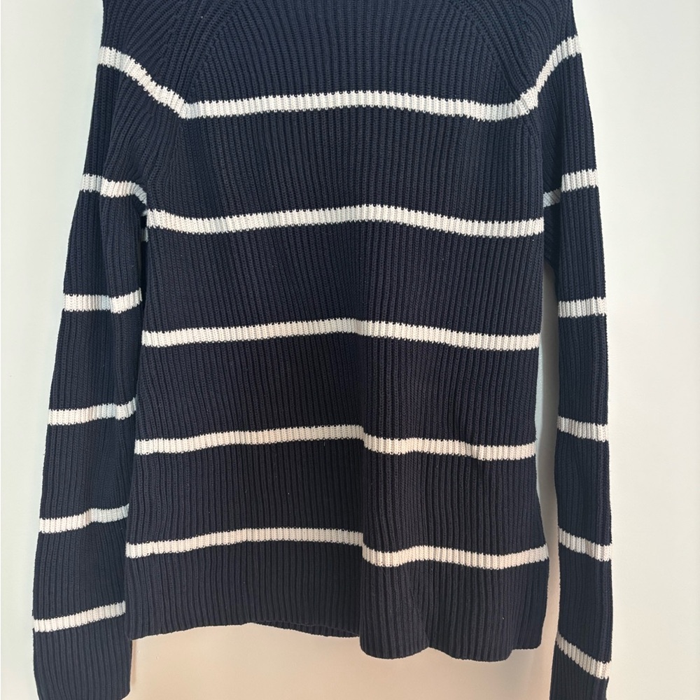 Vineyard Vines Nautical Navy and White Striped Women's Sweater